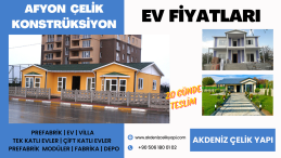 AFYONKARAHİSAR BOLVADİN PREFABRİK ÇELİK EV