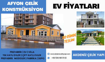 AFYON PREFABRİK EV MODELLERİ ve FİYATLARI – 0 506 180 01 02