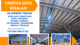 PREFABRİK FABRİKA DEPO BİNALARI