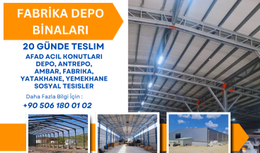 PREFABRİK FABRİKA DEPO BİNALARI